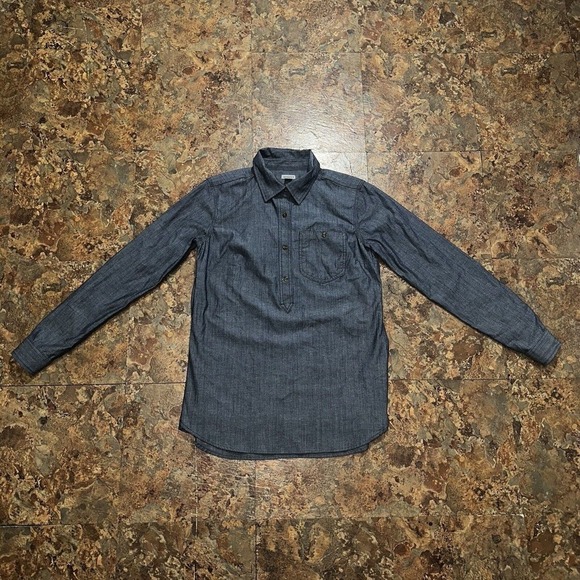 Carhartt Women’s Long Sleeve Collared Half Button Down Shirt Blue Size Small - Picture 3 of 8
